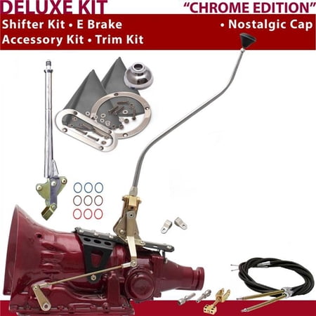 American Shifter 4L80E Shifter Kit Chrome 23 in. Swan E Brake Cable Clevis Trim Kit for DE75F