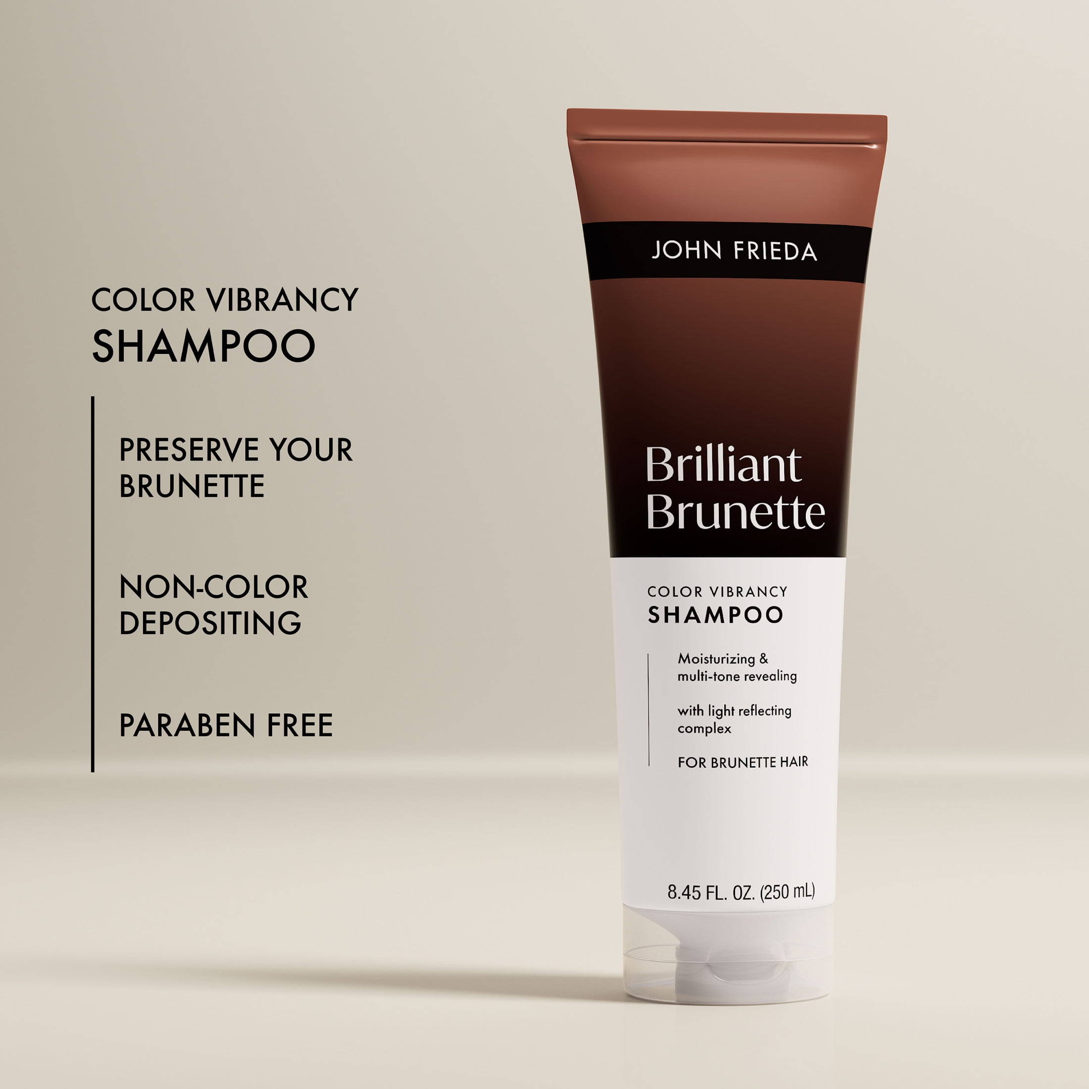 John Frieda Brilliant Brunette Shampoo, for Brunette Hair, Adult, 8.45 fl oz
