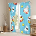 thumbnail image 3 of jejeloiu Cartoon Duck Blackout Curtains,Swimming Ring Curtains Pack of 2 (38x45 Each),Yellow Blue White Window Curtains For Boys Girls,Microfiber Bedroom Decor, 3 of 6