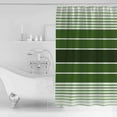 thumbnail image 4 of Extra Long Shower Curtain 72x84 Inch, Forest Green Ombre Stripe Shower Curtain Waterproof Bathroom Decor Farmhouse Striped Gradient Fabric Bath Curtain Set Accessories with Hooks, 4 of 6