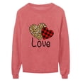 thumbnail image 1 of PENGXIANG Pull Ample à Col Rond Imprimé Cœur de la Saint-Valentin Manches Longues Blouse Décontractée, 1 of 6