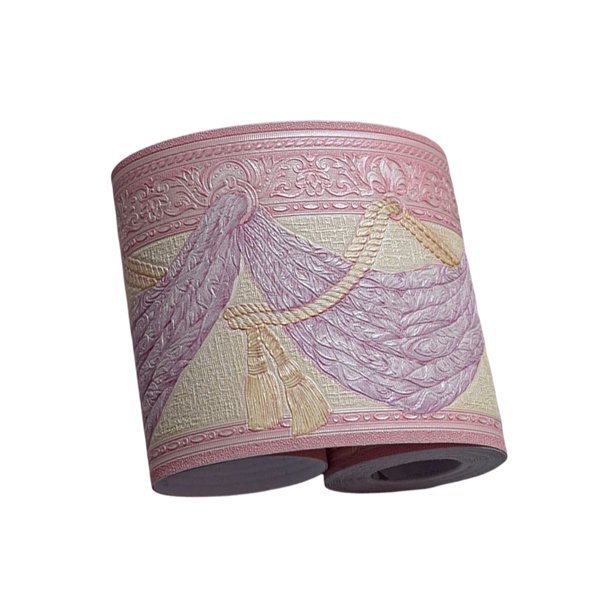 Monstrate Adhesivo autoadhesivo para pared, línea de patadas para baño, cintura de estilo europeo, resistente al agua, bordes 3D, calcomanía extraíble Decoración del hogar Rosado morado Monstrate HA077206-02