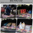thumbnail image 3 of Xixirimido All Weather Car Trunk Mat 29" x 39" Decorative Cargo Liner, Heavy Duty Rear Trunk Protector Universal Auto Interior Accessories, Vintage Hippie Daisy Flowers, 3 of 7