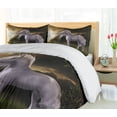 thumbnail image 5 of Ambesonne Unicorn Duvet Cover Set, Horse Watching the Sunset, 2-Calking, Pearl and Army Green, 5 of 7