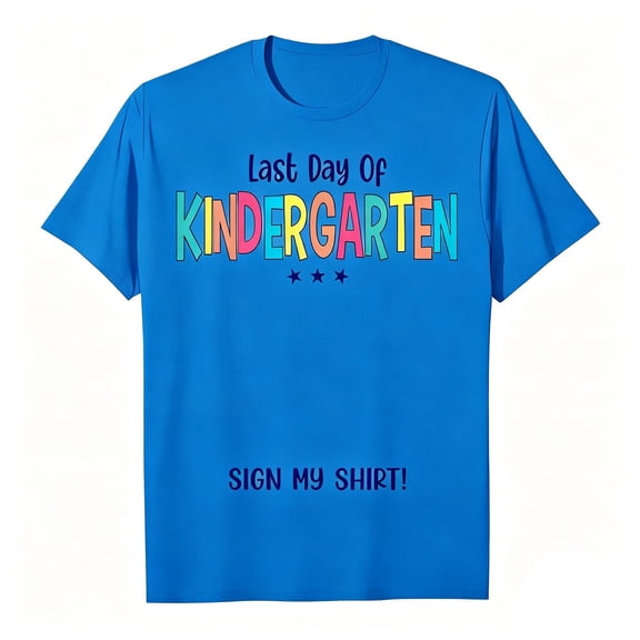 JAJAHO Kindergarten Graduation T Shirt Kids Toddler Happy Graduation Letter Graphic Tees For Boys Girls Short Sleeve Crew Neck Top