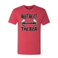 thumbnail image 2 of Wild Bobby, Meet Me at The Bar, Gym/Workout, Men Premium Tri Blend Tee, Vintage Red, X-Large, 2 of 4