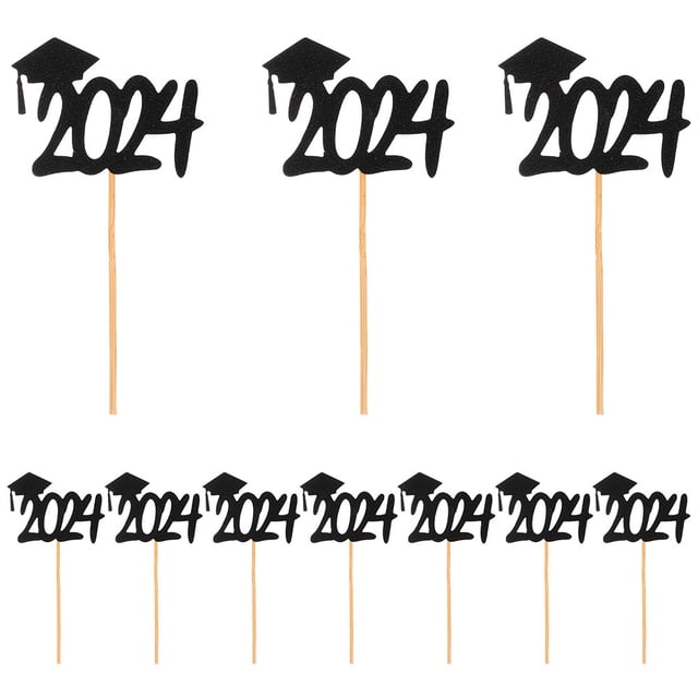 20pcs Graduation Party Cupcake Picks 2024 Senior Party Cake Toppers Graduation Party Favors