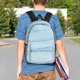 thumbnail image 4 of Easygdp Light Blue Marble Mochila Ligera de 15 Pulgadas para Estudiantes, Mochila Cómoda para la Escuela y Viajes, Correas Ajustables, 4 of 6