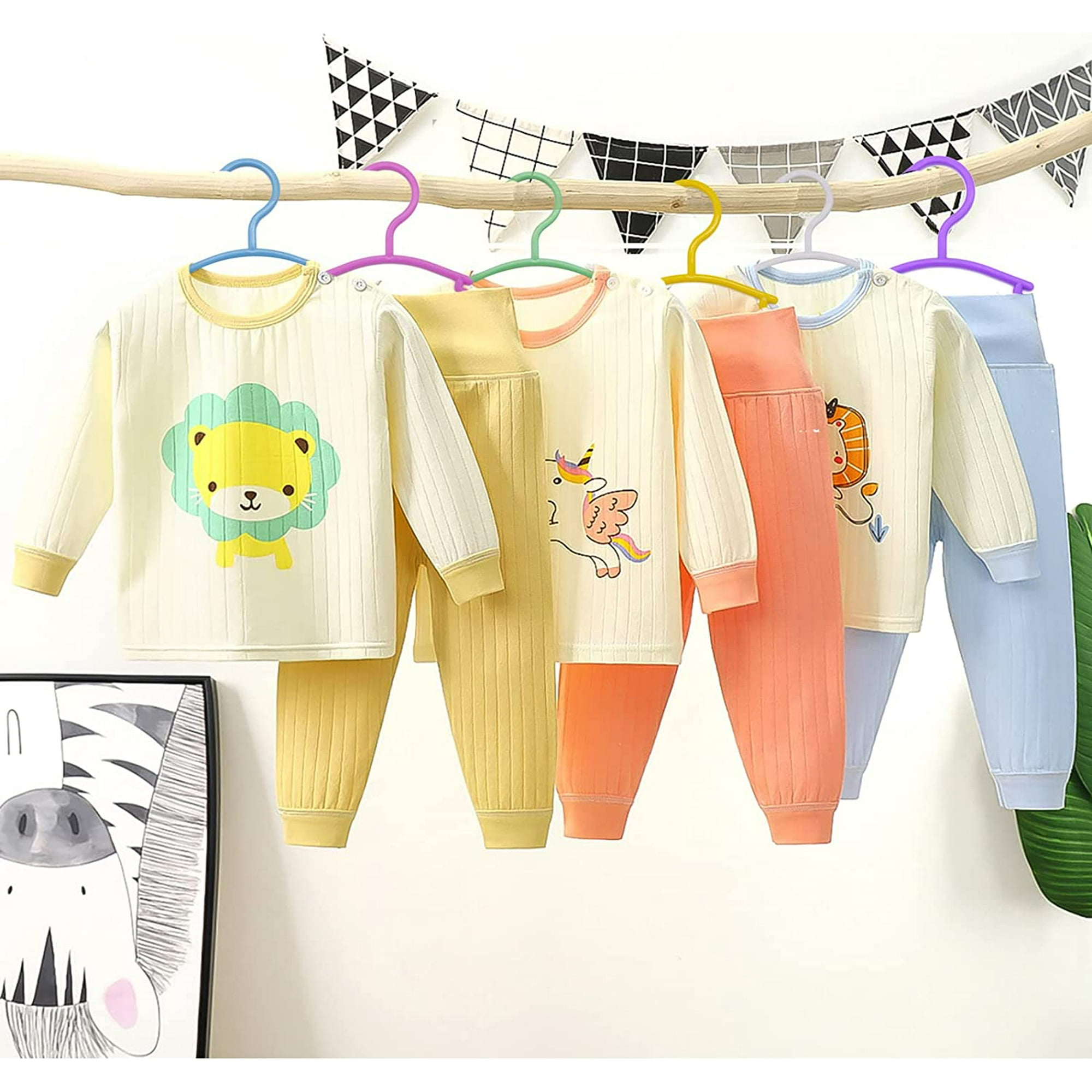 Baby Clothes Hangers Childrens Colorful Plastic Hangers Small Coat Hangers for Kids Toddler Infant Nursery Child Closet 120 Pack Walmart