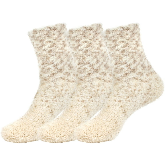 BambooMN M/L Fuzzy Gradient Socks - 03 Moonbeam - 3 prs