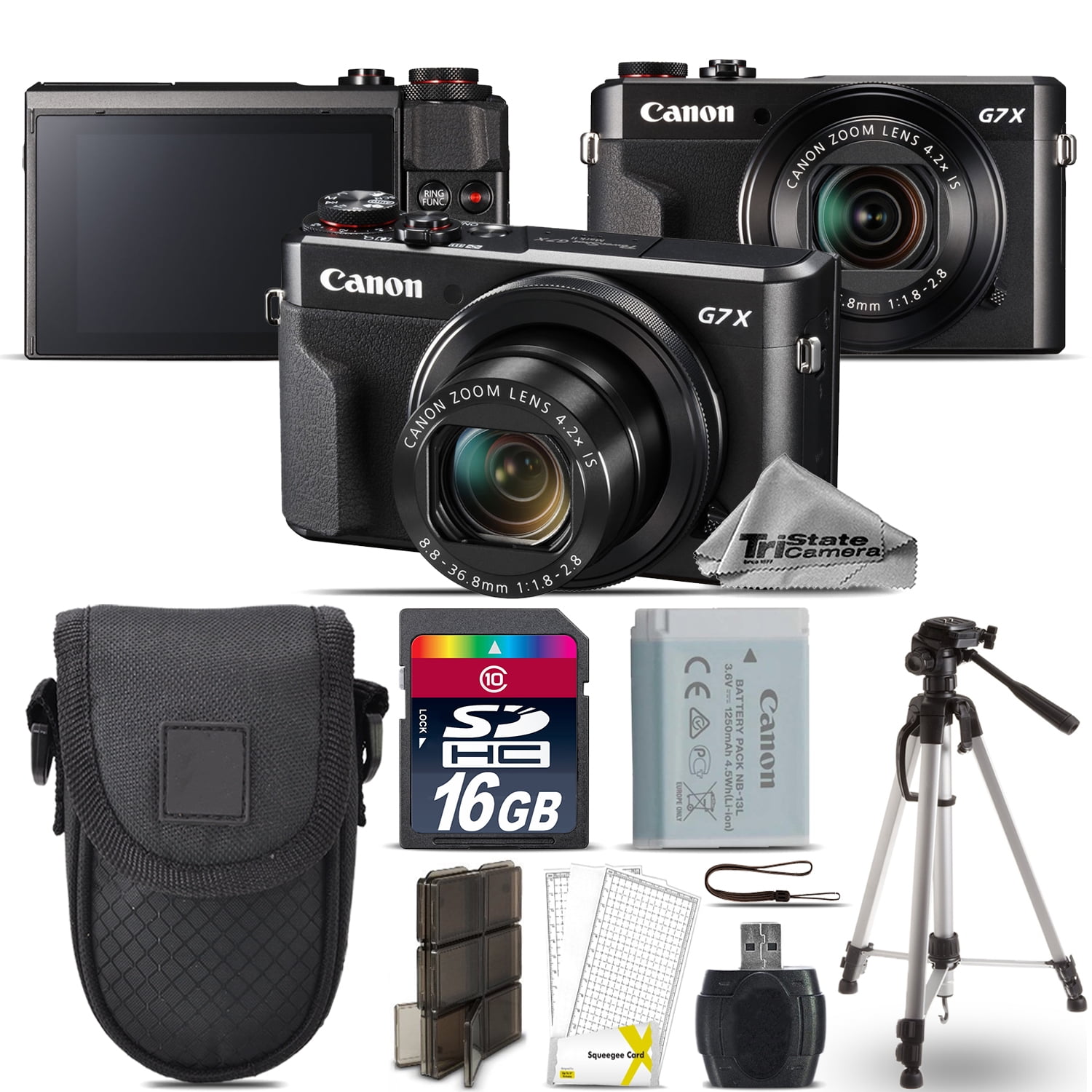 Canon PowerShot G7 X Mark II Digital Camera + Pixi-Basic Accessory Kit-  International Version (Renewed)