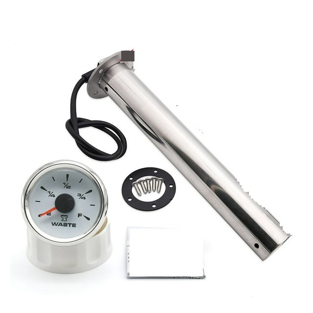 0-190ohm 240-33 Ohm Boat Car RV Holding Tank Level Sensor 52MM Waste Gauge With 7Color Backlight Waste Water Sender Unit Sewage ,Easy to Install