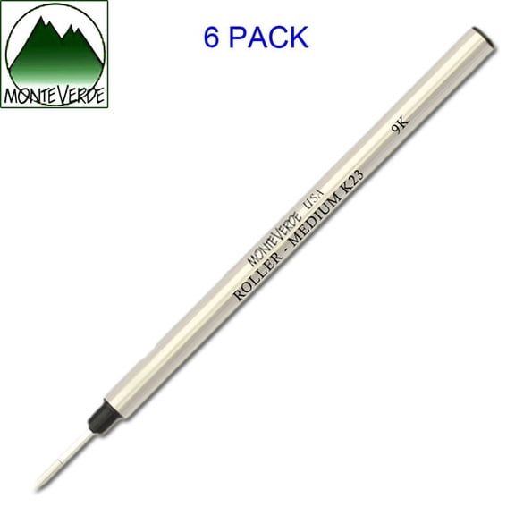 6 Pack - Monteverde® Capless Ceramic Rollerball to fit Pelikan® Rollerball Pens - Black