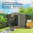 thumbnail image 4 of Outsunny 9.1'x 6.4' x 6.3' Garden Storage Shed w/ Steel Foundation Kit, 4 of 10