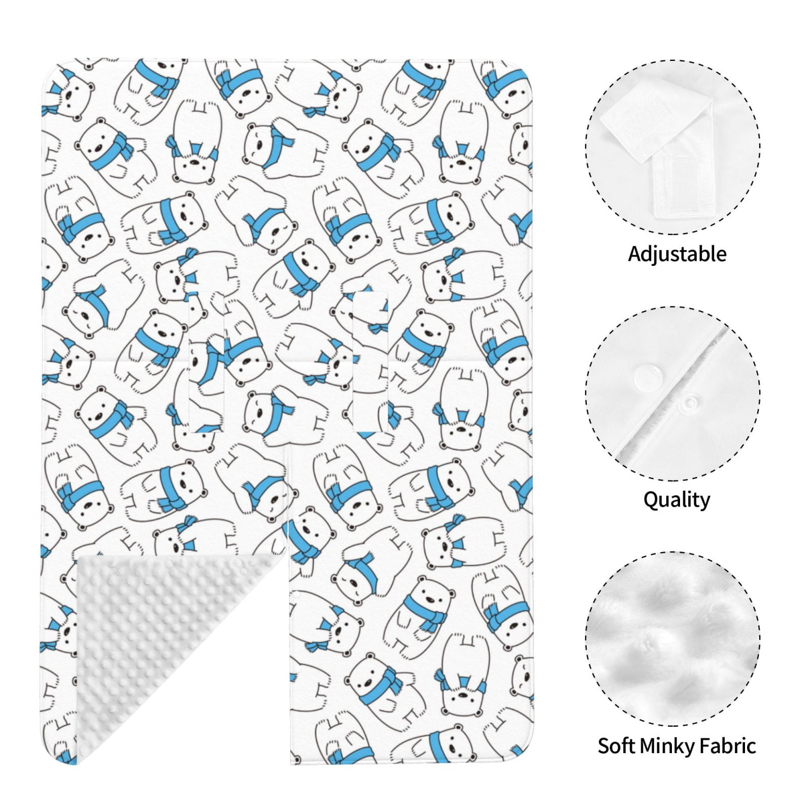 Car Seat Cover Baby - scarf bear Breathable Infant Car Seat Cover for Baby Carseat, Lightweight Comfort Baby Essentials Must Haves Newborn Stuff for Girl Boy
