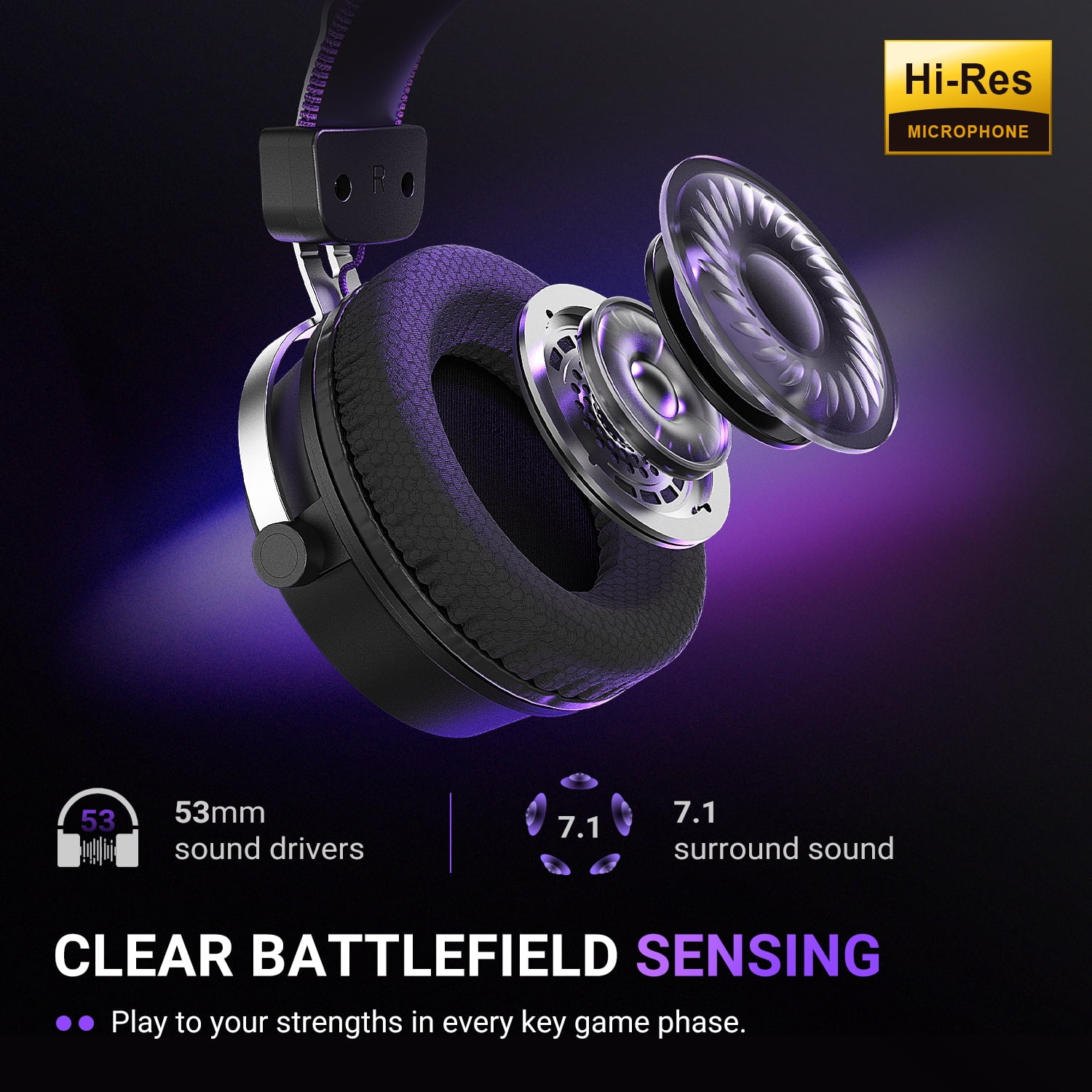 FIFINE Open-Back Gaming Headset for PC Computer, PS5/PS4, Wired Headphones with Noise-Cancelling Microphone, 7.1 Surround Sound, EQ Modes, RGB Lighting