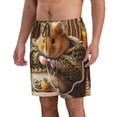 thumbnail image 2 of Logiee Modern Floral Guinea Pig Print Mens Swim Trunks Quick Dry Board Shorts,Breathable Hawaii Beach Shorts Swimwear Bathing Suits-Large, 2 of 6