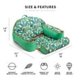 thumbnail image 4 of Big Joe Lazy Lounger No Inflation Needed Pool Float with Headrest and Footrest, Tropical Palm Green Double Sided Mesh, Quick Draining Fabric, 3.5 feet Lounger, 4 of 9
