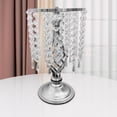 thumbnail image 2 of Candelabro de cristal BLESIY Portavelas de pilar Plata 40cm D, 2 of 8