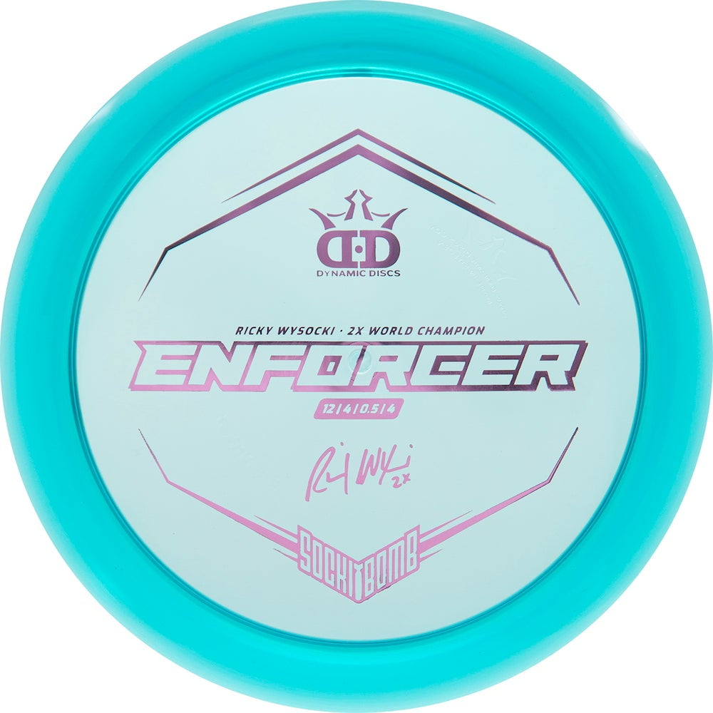 Dynamic Discs Limited Edition Ricky Wysocki Sockibomb LucidX Enforcer Distance Driver Golf Disc