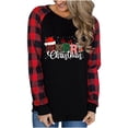 thumbnail image 5 of IROINNID Reduced Christmas Sweatshirts for Women Xmas Printed Casual Pullover Long Sleeves Crewneck Tops,Red, 5 of 5