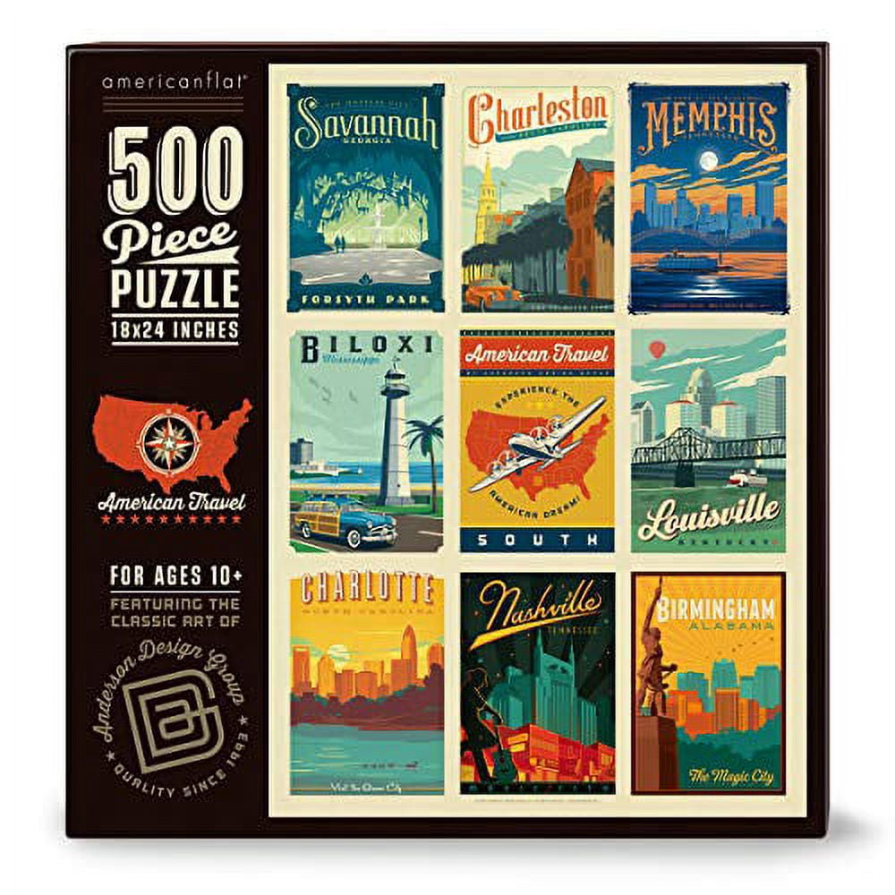 Americanflat 18x24 Jigsaw Puzzle, 500 Pcs High Quality Collection, intellectual game for all ages