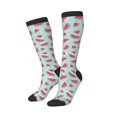 thumbnail image 2 of Daiia Sports Socks Watermelon Printed Novelty Crew Socks for Men Women Knee High Socks Cotton Socks Soft & Breathable Support Unisex Socks, 2 of 9