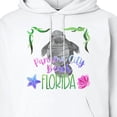 thumbnail image 3 of Inktastic Panama City Beach Florida Cute Swimming Manatee Adult Hoodie Sweatshirt, 3 of 4