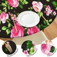 thumbnail image 4 of Round Fitted Tablecloth with Elastic Edges Fits 36"-44" Round Tables Pioneer Colorful Floral Waterproof Table Cover Washable Indoor and Outdoor for Party Kitchen Dinner Banquet Patio Picnic, 4 of 7