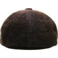 thumbnail image 4 of 100% Genuine Leather Dark Brown Mens Ivy Hat Golf Driving Ascot Flat Cabbie Newsboy, 4 of 8