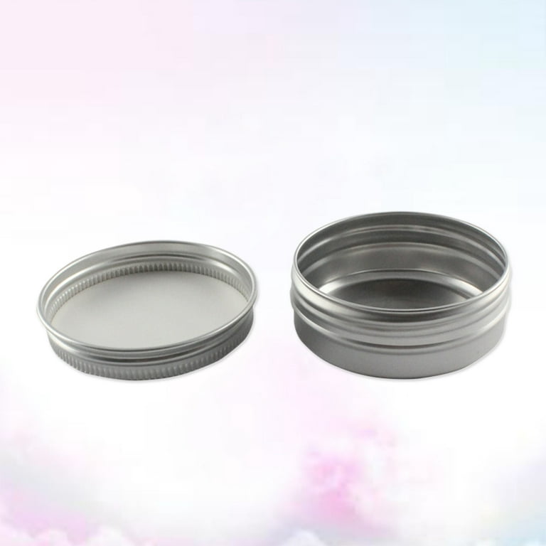 Nuolux Tin Empty Jars Tins DIY Containers Cans Jarmetal Making Round Container Storage Lid Lids Creamcan Aluminum Gift Holiday, Size: 5X5X3.5CM