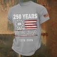 thumbnail image 5 of Mens 250 Anniversary USA Shirt, 4th Of July Shirts for Men 1776-2026 Crew Neck Tee Light Gray Size XXL, 5 of 5