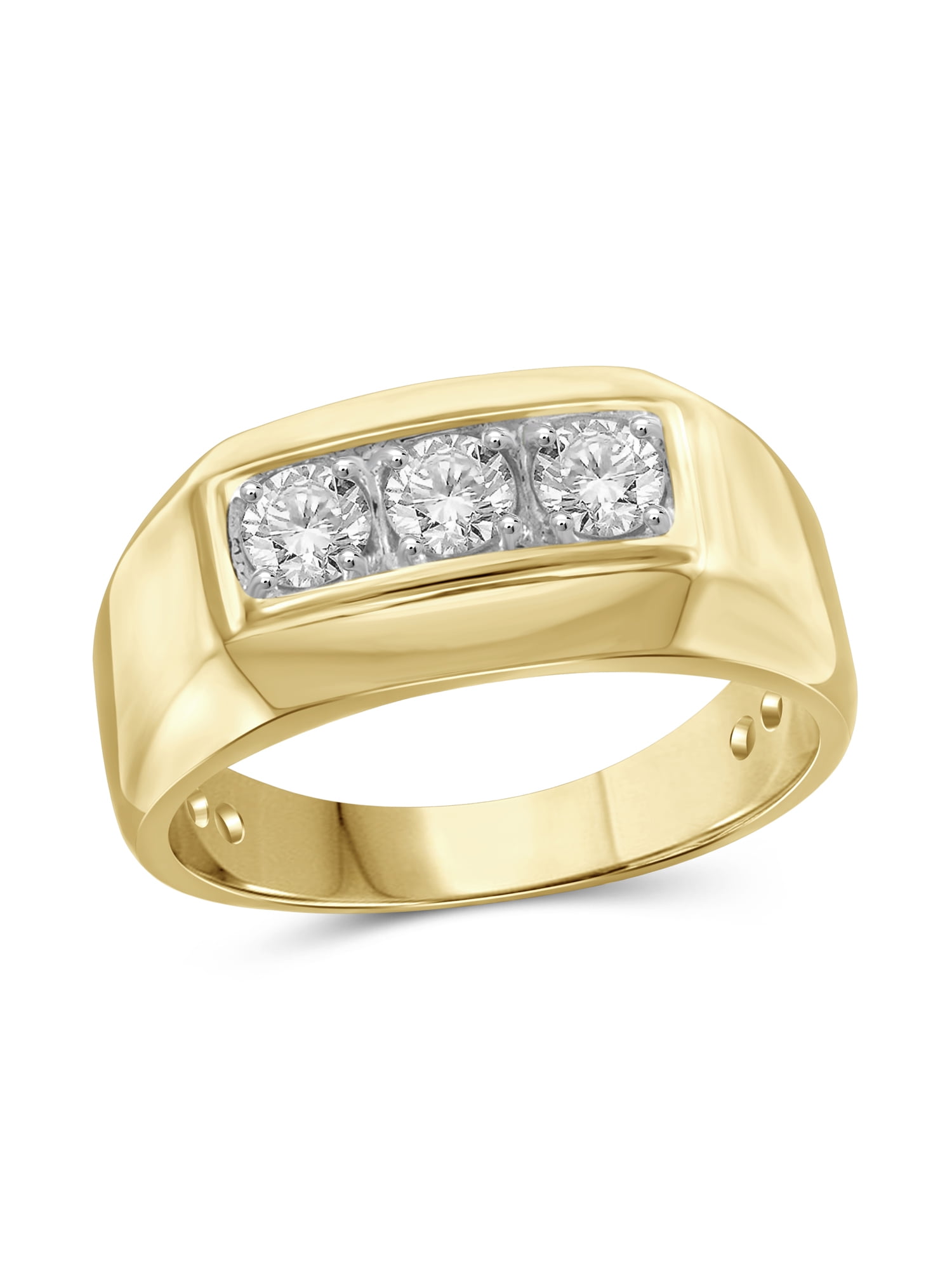 1/2 Carat T.W. White Diamond 10k Yellow Gold Men's Ring