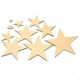 thumbnail image 1 of 25pcs 50mm Star Shape Wooden Embellishments for Crafts, 1 of 7