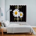 thumbnail image 5 of Curtains 63 Inch Length 2 Panels, White Daisy Grommets Window Treatment Curtain, Spring Hello Daisy Floral Black Thermal Curtains Drapes for Living Room/Bathroom, 5 of 9