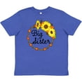 thumbnail image 3 of Inktastic Big Sister Sunflower Wreath Youth T-Shirt, 3 of 5