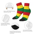thumbnail image 4 of Women Men Athletic Socks Reggae Rasta Flag Cushioned Quarter Ankle Socks, 4 of 7