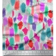 thumbnail image 3 of oneOone Cotton Poplin Fabric Chevron & Brush Stroke Panel Printed Craft Fabric BTY 42 Inch Wide, 3 of 3