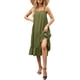 thumbnail image 3 of Sunloudy Vestido midi sin mangas para mujer, vestido de playa con volantes sueltos de color sólido sin mangas de verano Sunloudy  S M L XL, 3 of 7
