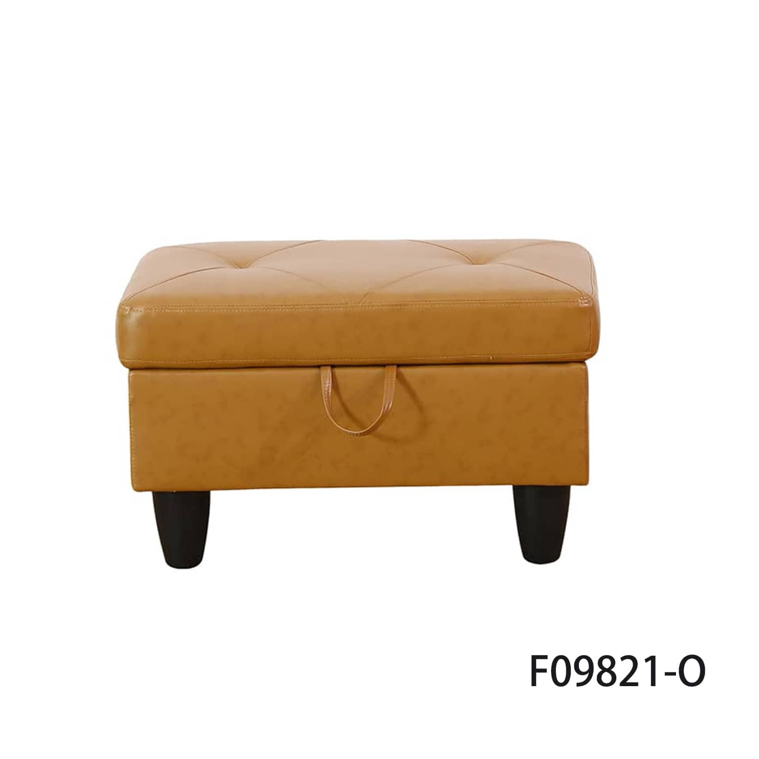 MAYEERTY 97" Faux Leather 3-Piece Modern Sectional Couch Living Room Sofa Set，Ginger