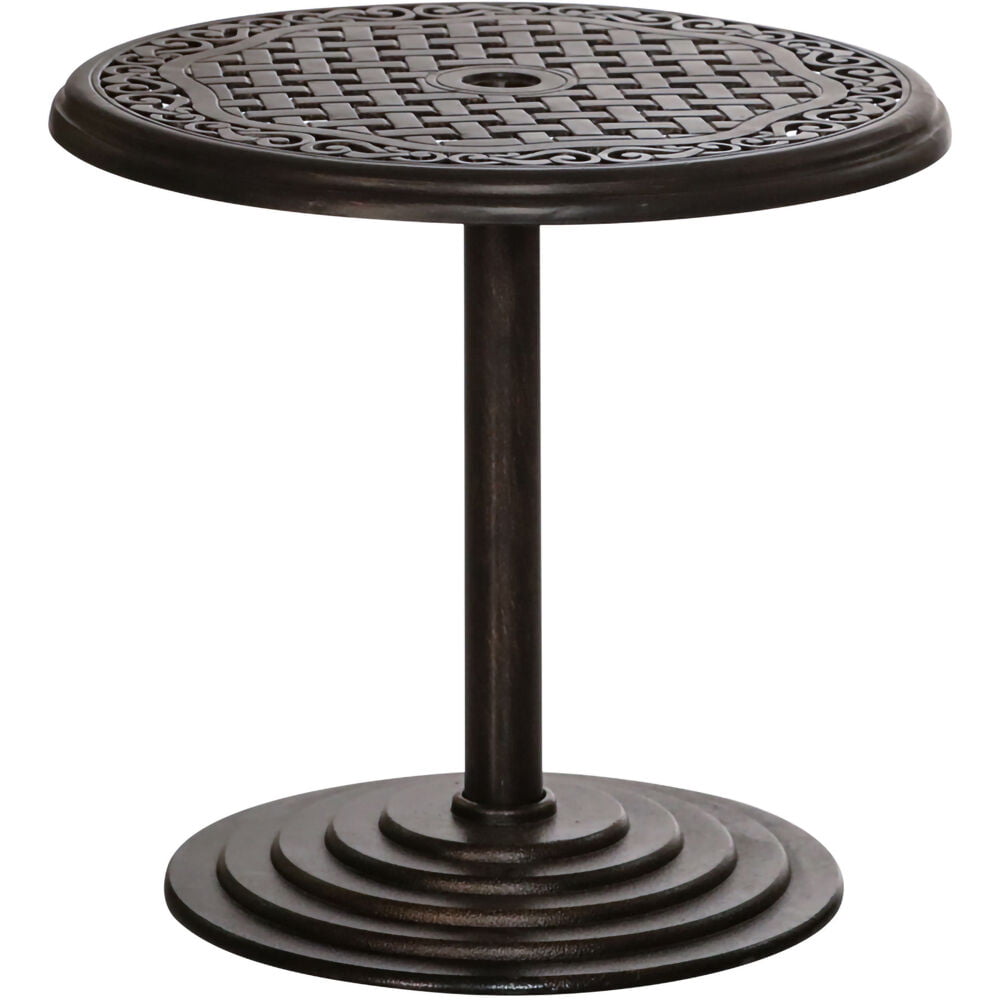 Hanover 25 In. Round Umbrella Side Table with Cast Tabletop - Walmart.com