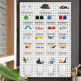 thumbnail image 3 of Roowest 60 Pcs Pegboard Cups Pegboard Bins Set, Wall Organizer with Hooks and Loops, Hooks Assortment Organizer Accessory for Office Storage Garage Craft Workshop(White), 3 of 7
