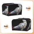 thumbnail image 2 of KLL White Red Cockatoo Print 4 Slice Toaster Dust Covers Kitchen Small Appliance Cover with 2 Pockets,Can hold Jam Spreader Knife & Toaster Tongs (12.4 x 10.6 x 8.2), 2 of 6