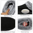 thumbnail image 4 of Needbo Women's Suede Moccasin Fuzzy Slippers Fleece Lined House Non-Slip Rubber Sole Indoor & Outdoor Memory Foam Shoes, Black Size 10-11, 4 of 7