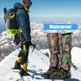 thumbnail image 4 of 1 Pair Leg Gaiters Breathable Water-Resistant Fastener Tape Design Adjustable Snow Boot Gaiters Leg Guards for Hunting Climbing, 4 of 10