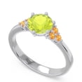 thumbnail image 2 of 2.15 Carat Round Cut Peridot & Citrine Gemstone Elegant Bridal Ring for Women 18K White Gold Size 6 by Diamond-Capitals, 2 of 7