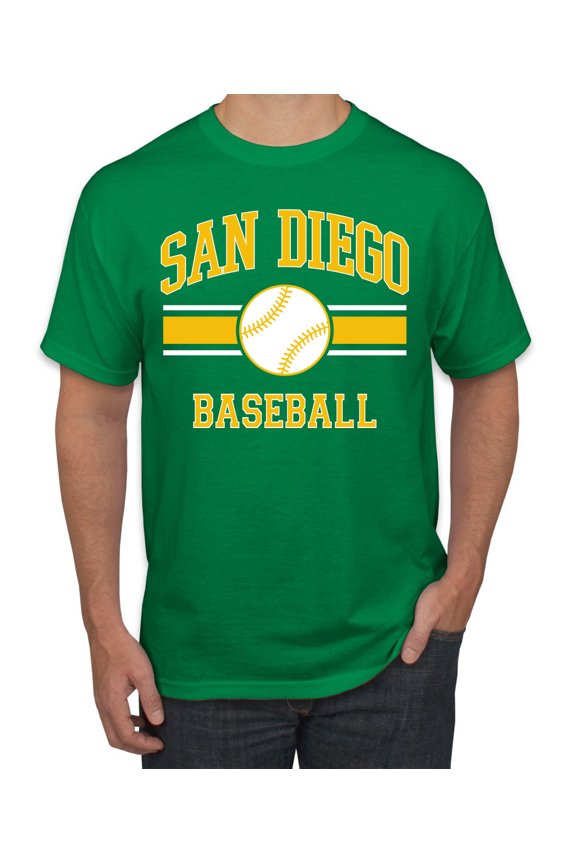 City of San Diego Baseball Fantasy Fan Sports Men's T-Shirt, Kelly, Medium