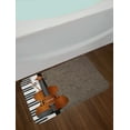 thumbnail image 2 of Music Bath Mat, Digitally Illustrated Piano and Violin Instruments Orchestra on Grunge Background, Plush Bathroom Decor Mat with Non Slip Backing, 29.5" X 17.5", Multicolor, by Ambesonne, 2 of 2