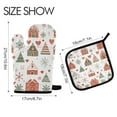 thumbnail image 2 of Yayeee Oven Mitts and Pot Holder Set of 2 Heat Resistant Kitchen Gloves Baking Hot Pad, Orange Nordic Christmas, 2 of 5