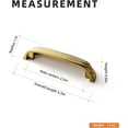 thumbnail image 2 of Goo-Ki 2.5"(64mm) Hole Center Brushed Gold Kitchen Cabinet Handles, Closet Classic Zinc Alloy Din Cup Cabinet Pulls Dresser Handles for Bedroom, 6 Pack, 2 of 8